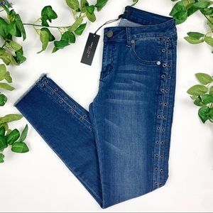 R&JC side detail jeans